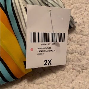 Jumpsuit/tube cream /black/multi